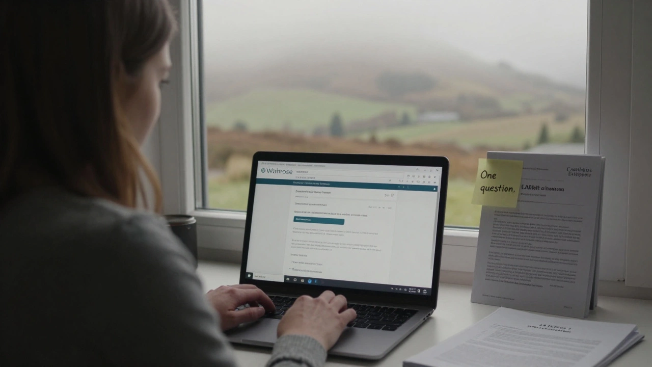 A founder in Dundee reads an email from a Waitrose executive, inspired by an alumni directory.