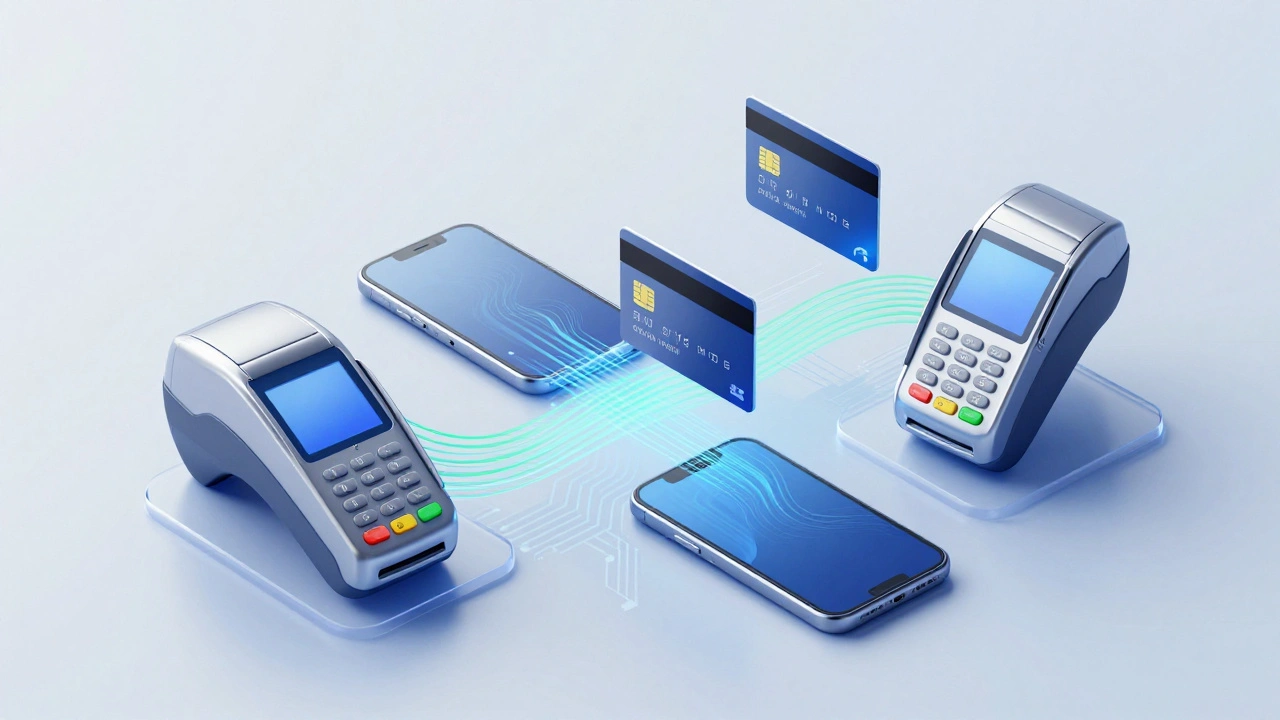 Abstract payment terminal network with flowing data streams