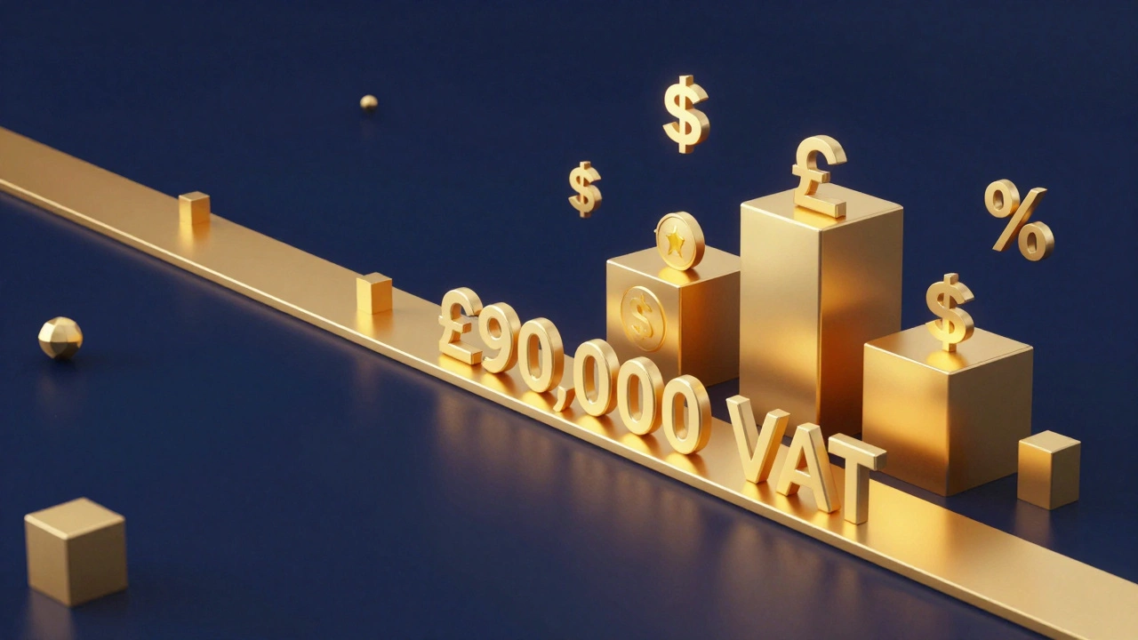 A conceptual 3D illustration of a glowing golden threshold line in a digital financial landscape.