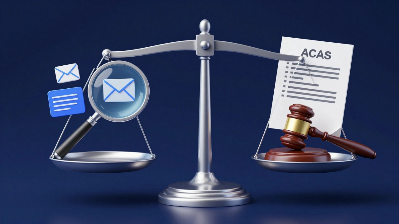 A conceptual scale balancing a magnifying glass with evidence and legal guidelines.