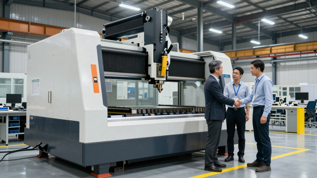 New industrial CNC machine being installed in a Birmingham workshop