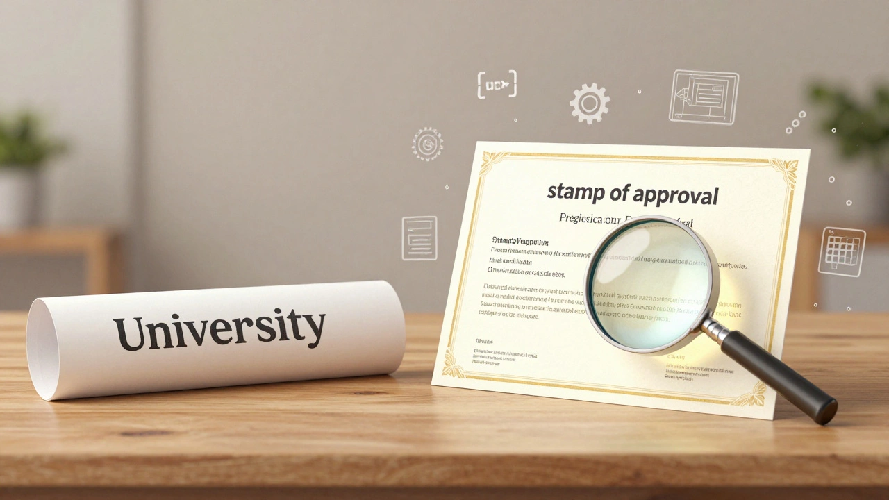 Comparison of a generic degree and a professionally accredited certificate