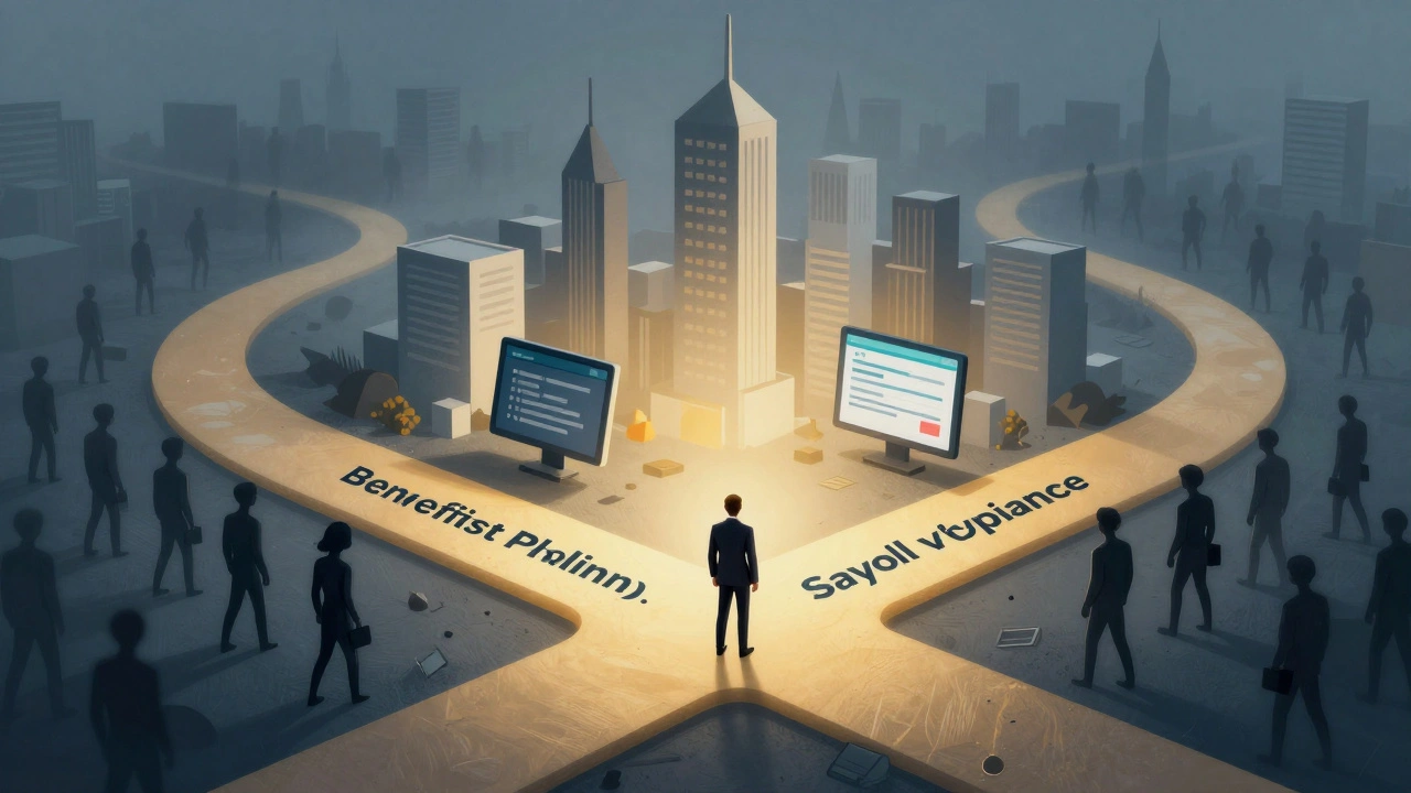 Conceptual art showing business owner choosing between compliance and risk