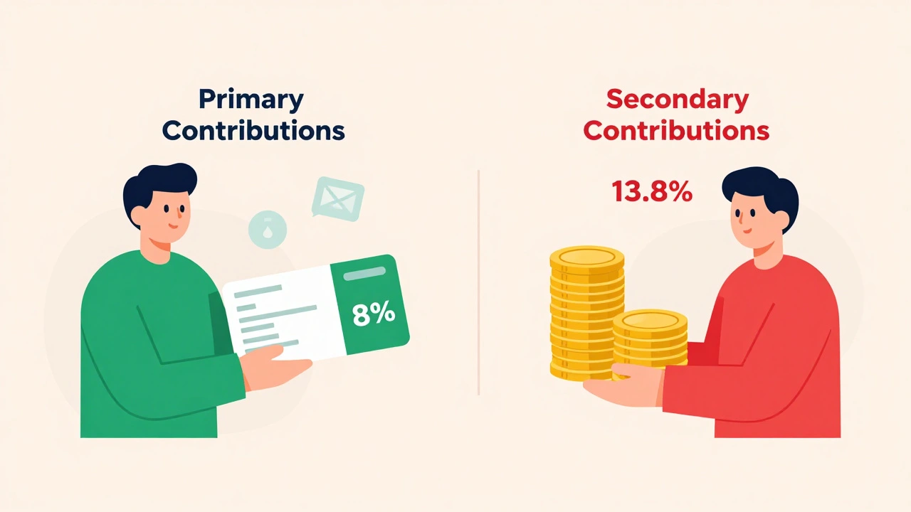 Illustration comparing employee and employer National Insurance costs