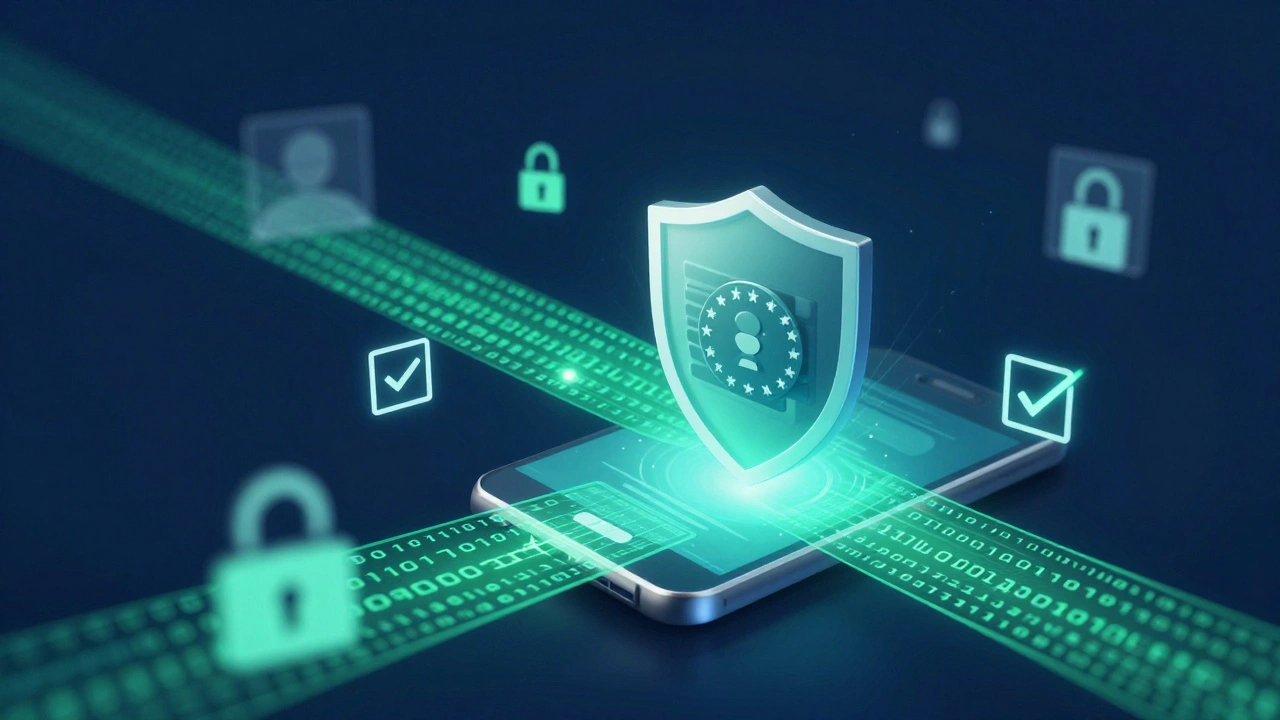 Secure data flow illustrating GDPR compliance