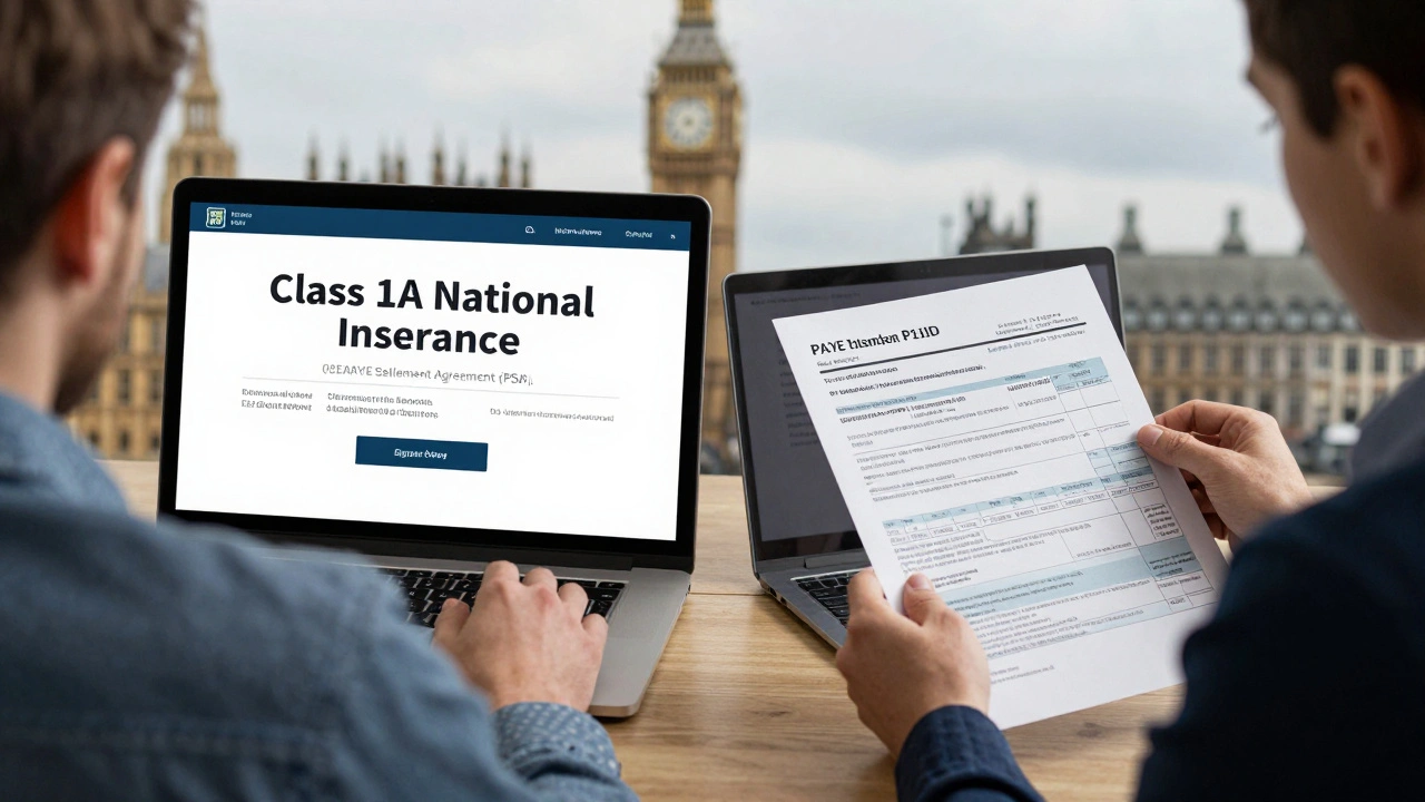 Split view comparing PSA direct payment vs traditional P11D reporting for UK taxes