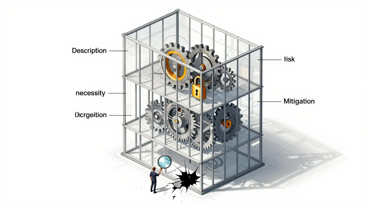 Conceptual illustration of a glass building structure representing data privacy steps