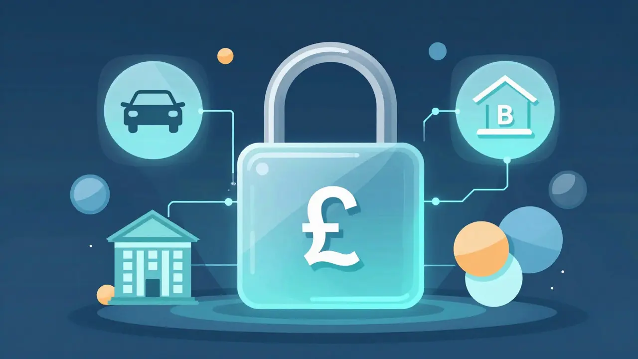 Conceptual illustration of tax codes with icons for cars, pensions, and jobs