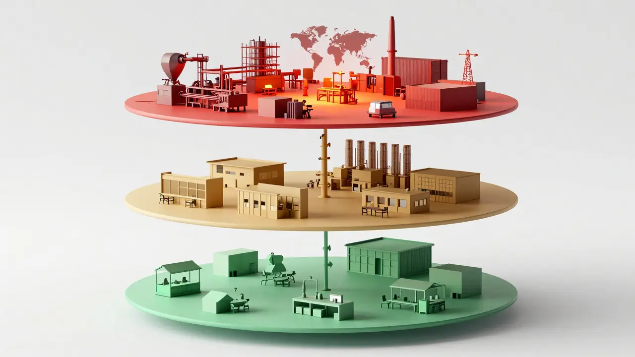 Illustration of a three-tier risk assessment model for supply chain auditing