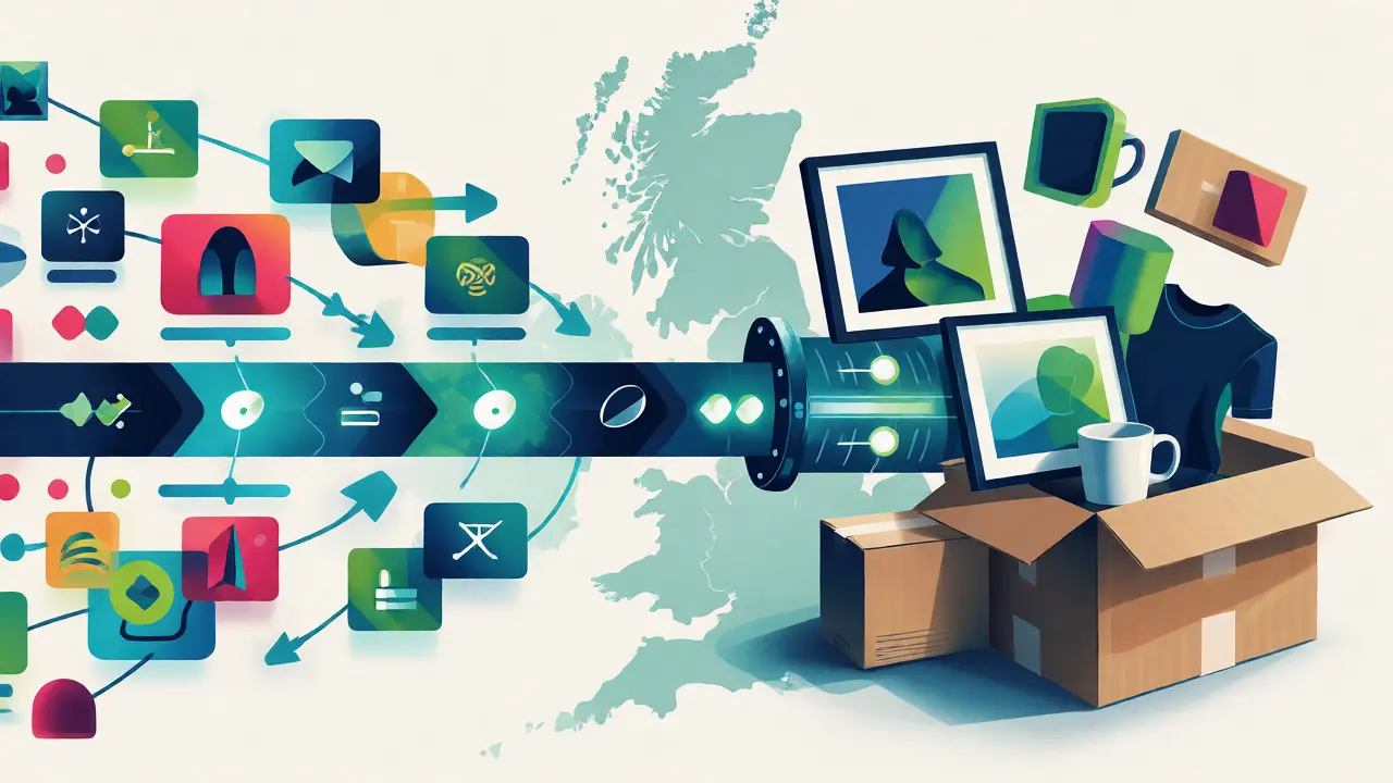 Digital designs transforming into packaged physical products via UK supply chain