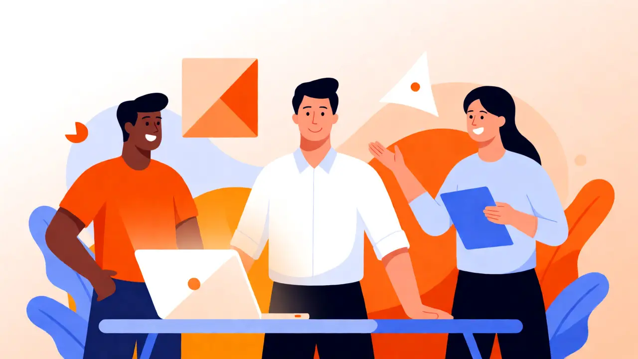 New employee successfully integrating into a team during structured onboarding.