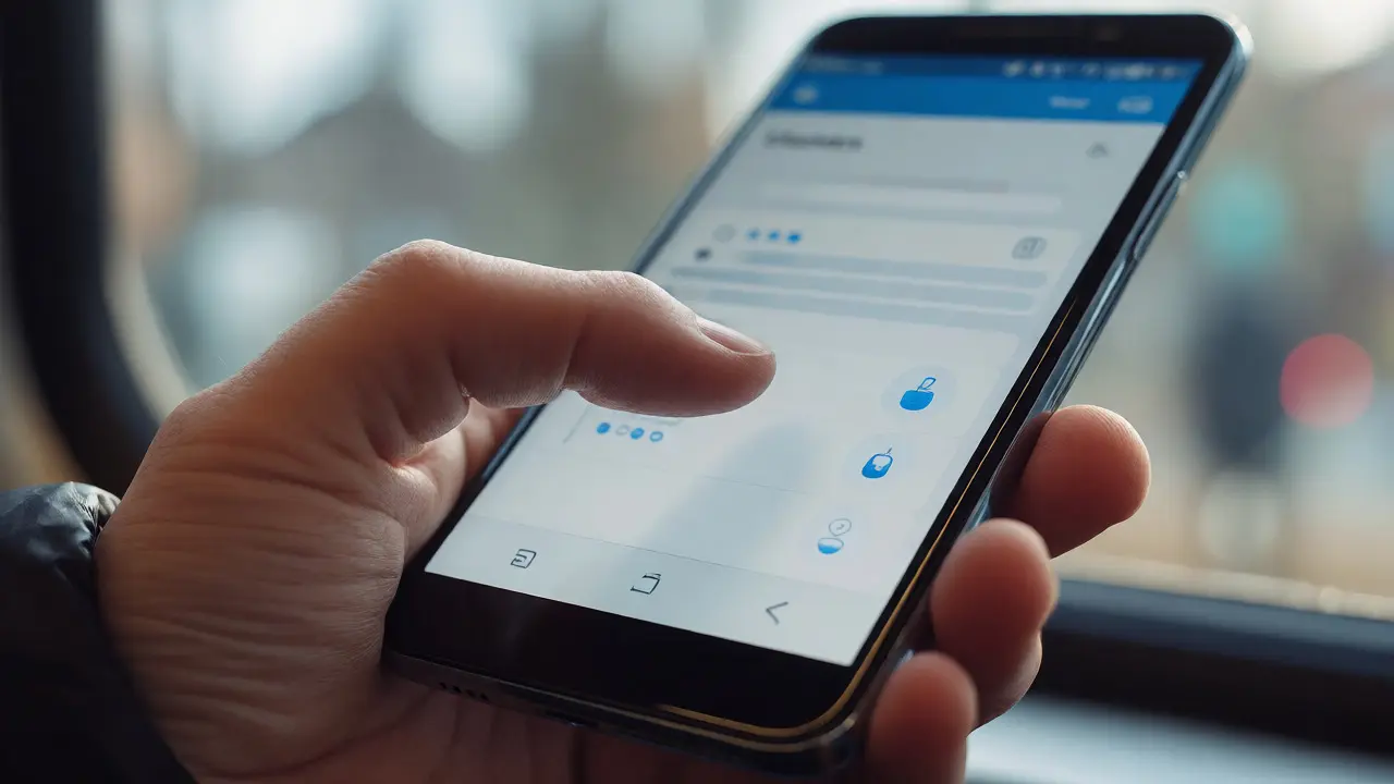 Close-up of a finger tapping a responsive mobile checkout button on an Android phone.
